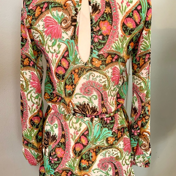 Show me your mumu Rainey Palace Paisley Pink floral dress size M coastal cowgirl - Picture 9 of 10